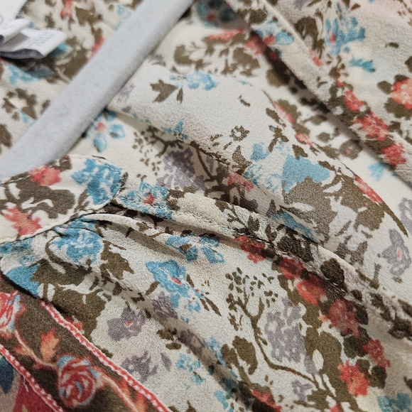 Joie silk floral blouse sz S pullover - Picture 5 of 5